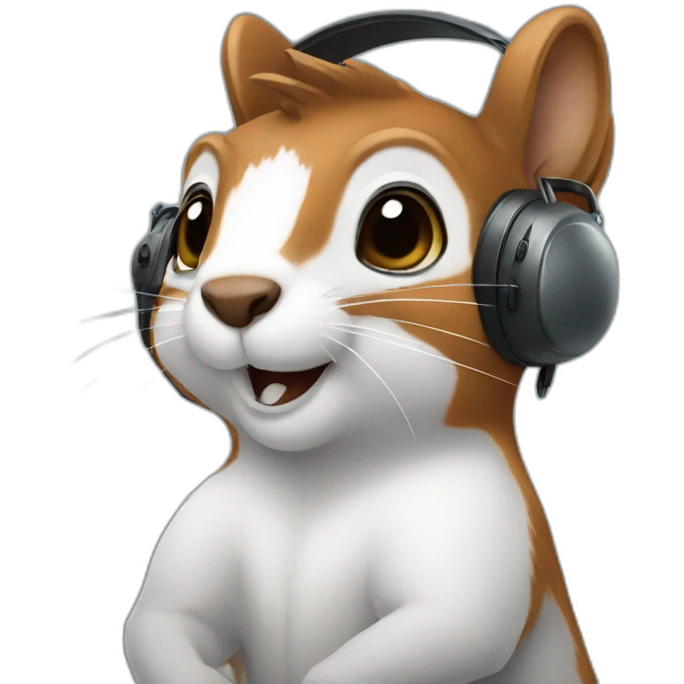 squirrel with headset emoji