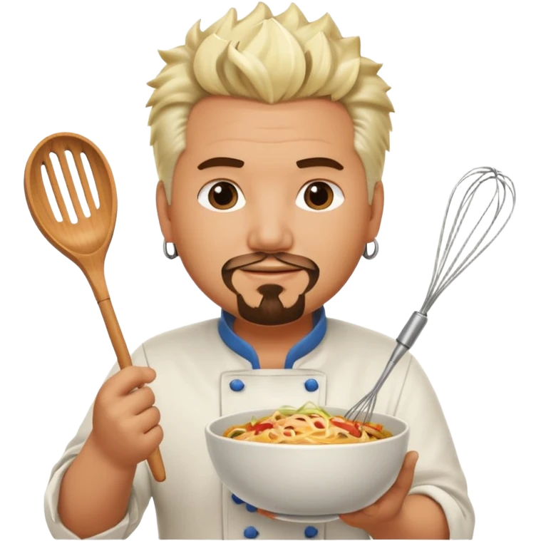 gut fieri chef holding whisk and bowl emoji