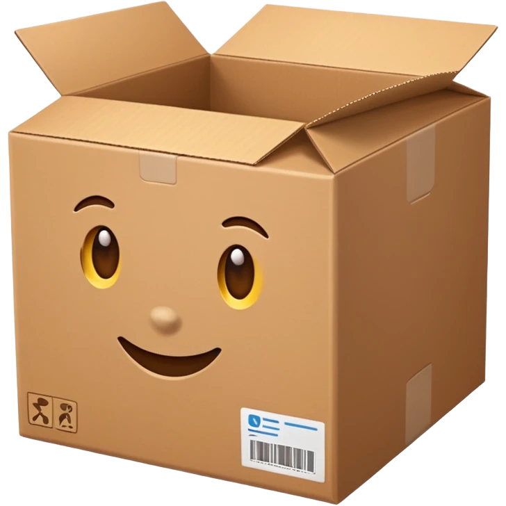 one cardboard box emoji
