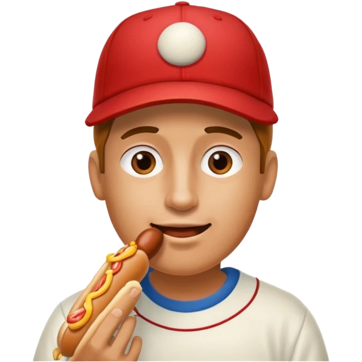 man eating hot dog emoji