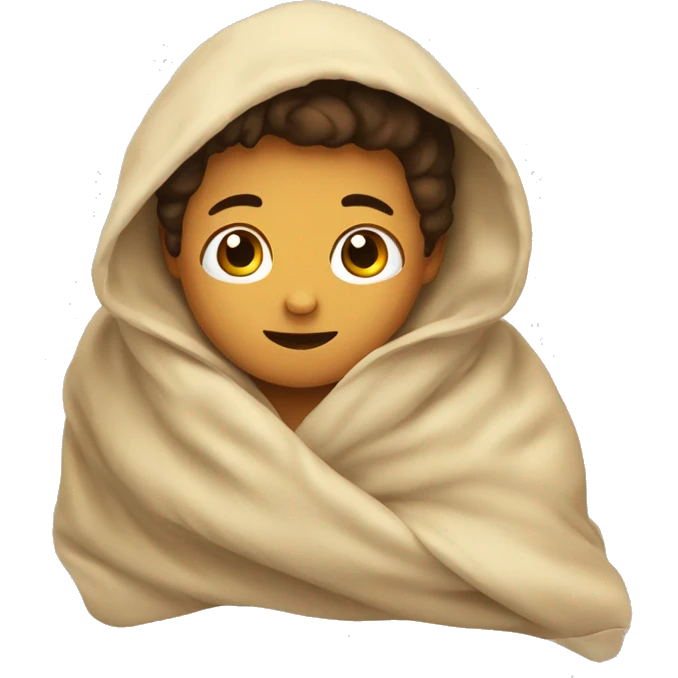 Kid in a blanket emoji