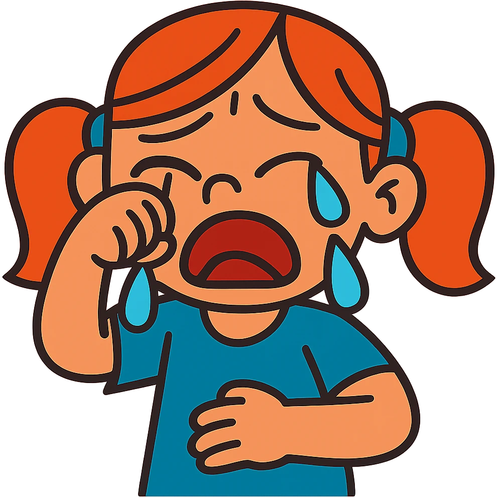 girl crying emoji