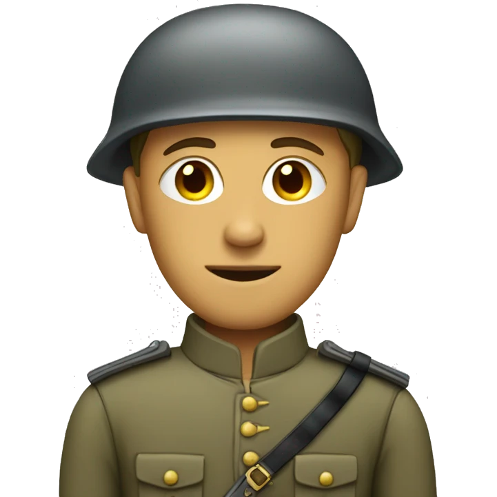 Very thin soldier emoji