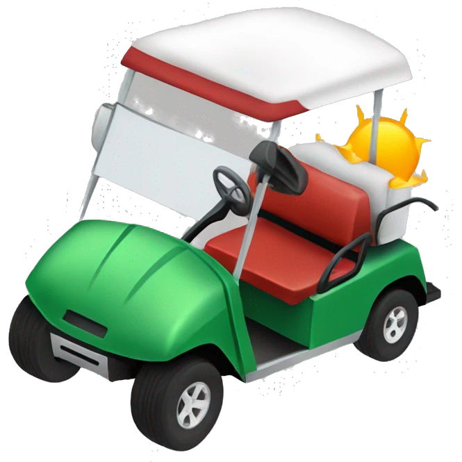 Lady golf cart crash emoji