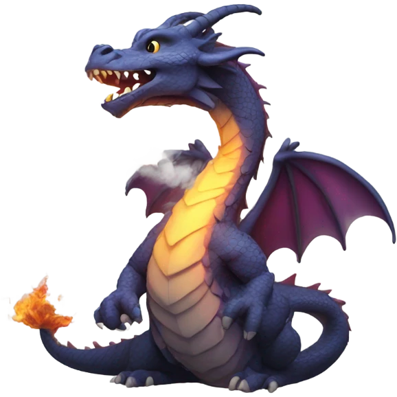 Dragon blowing out smoke emoji