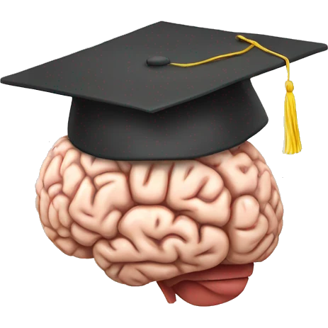 brain with graduation cap emoji