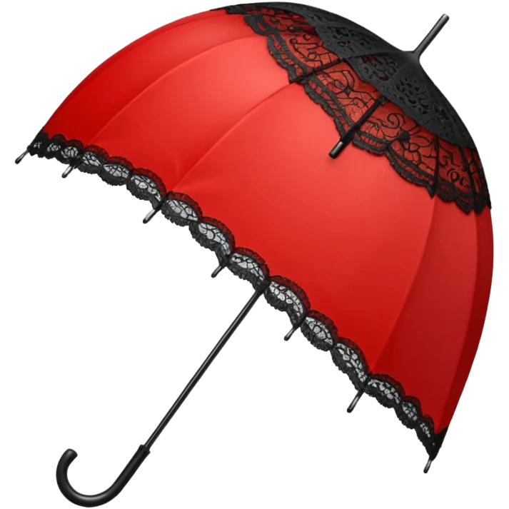 heart with a black lace umbrella emoji