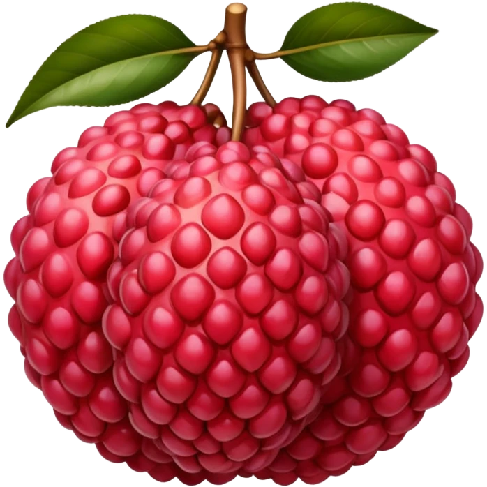  Lychee: Lychee (or Litchi) is a sweet, tropical fruit from China with bumpy red skin, white translucent flesh, and a large seed,  emoji