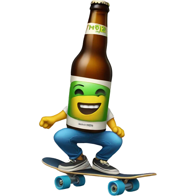 beer on a skateboard  emoji