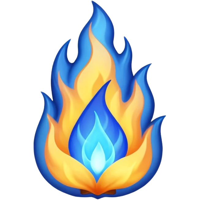 a blue fire emoji