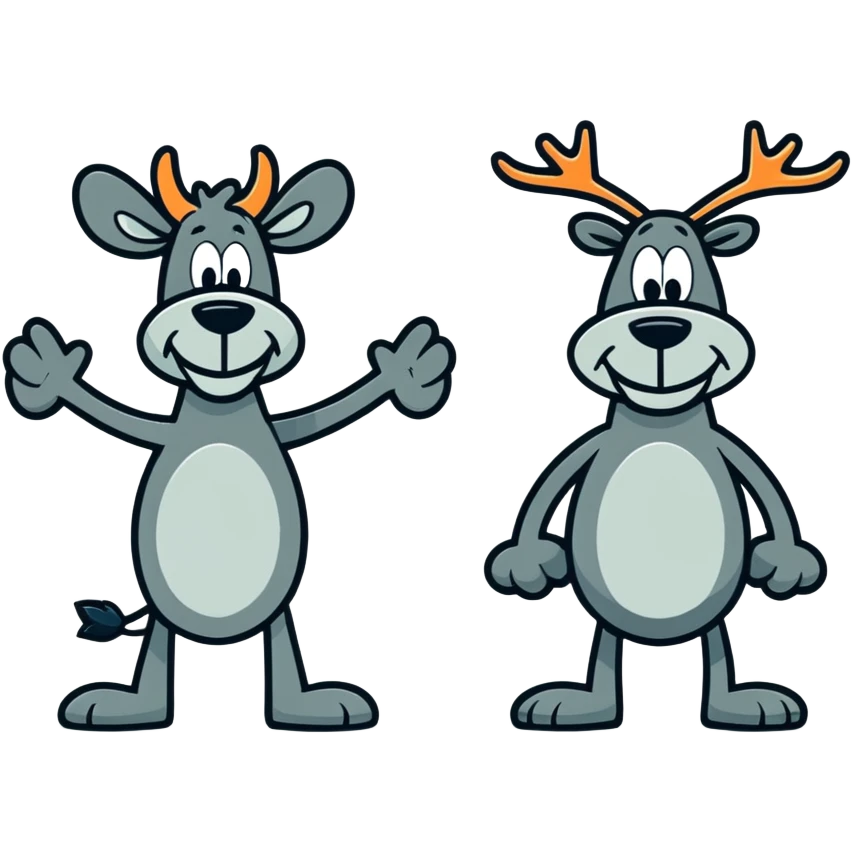Rocky and bullwinkle emoji