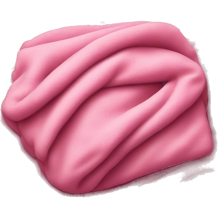 Pink folded blanket emoji
