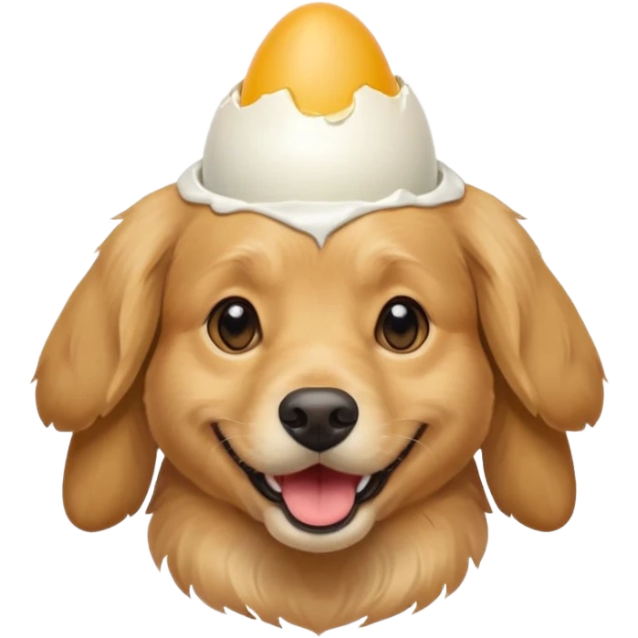 egg on a dog emoji