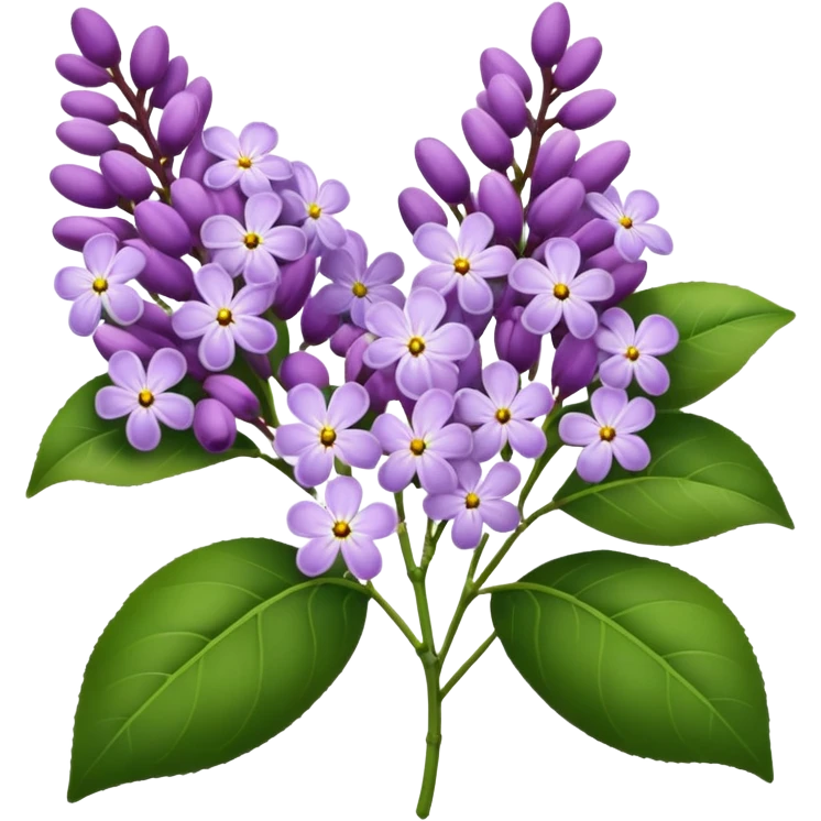 Hyperrealistic lilac flowers emoji
