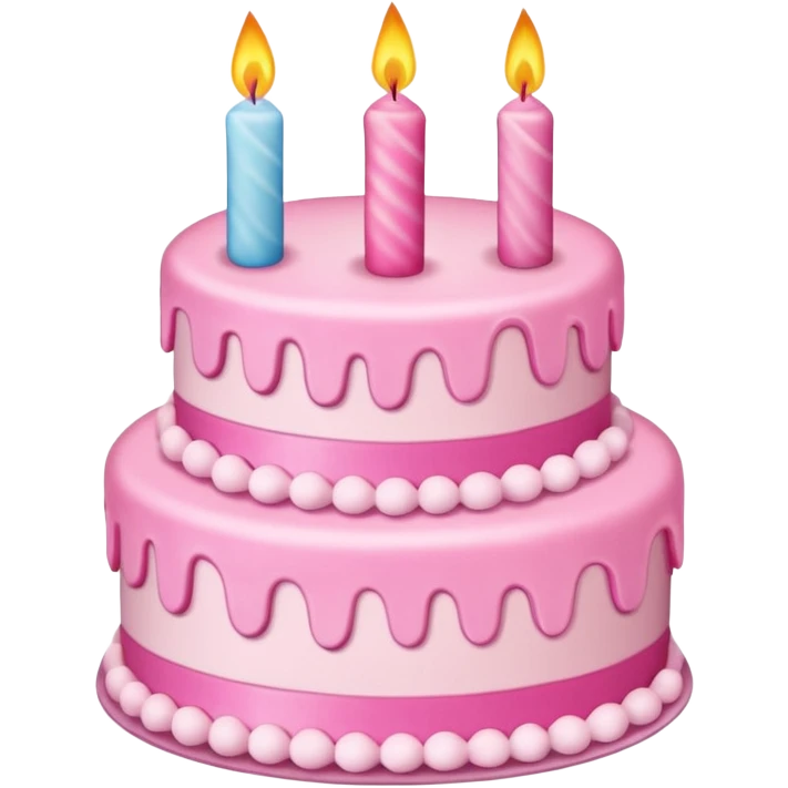 pink birthday cake emoji