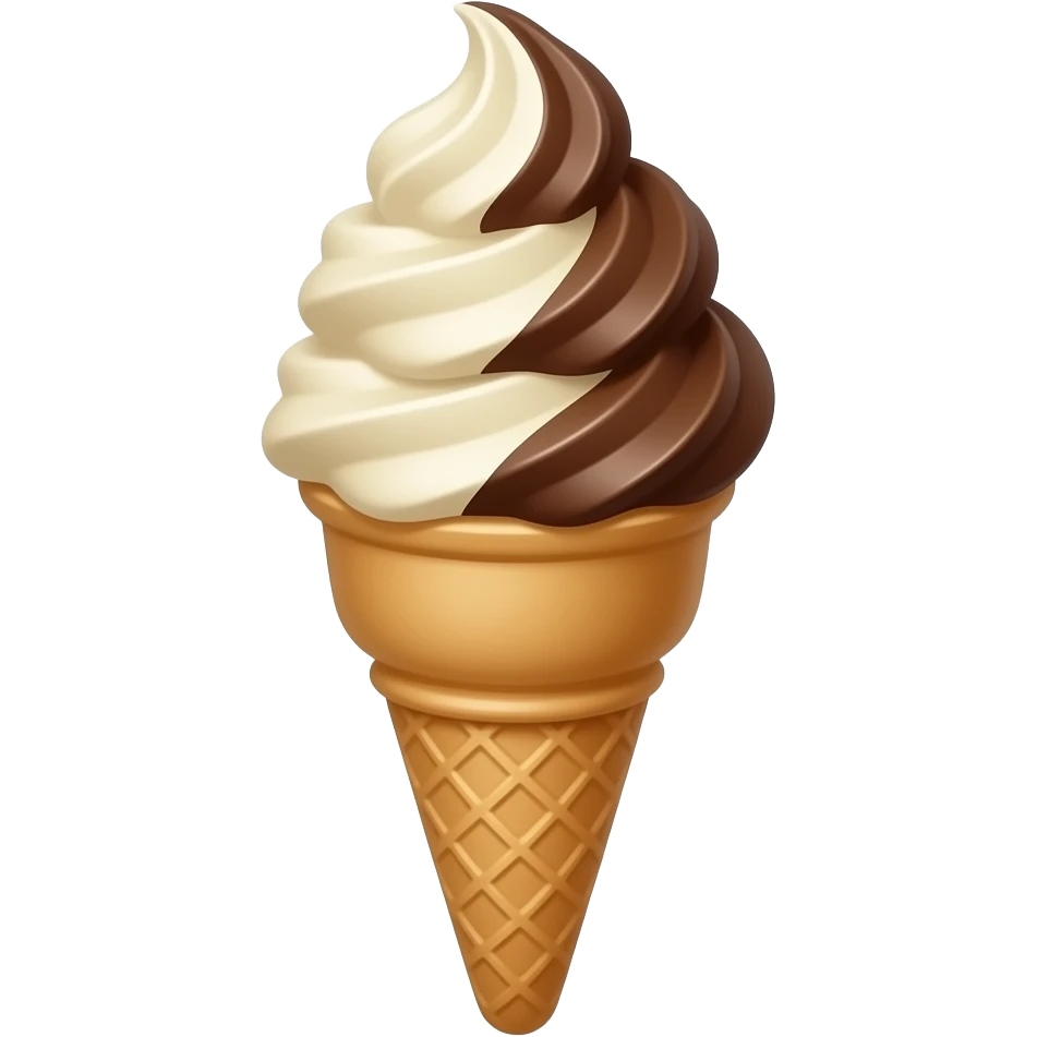 ice cream cone 2 scoops emoji