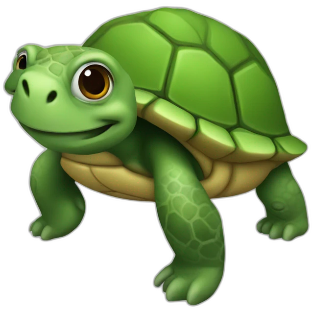 Turtle on monkey emoji