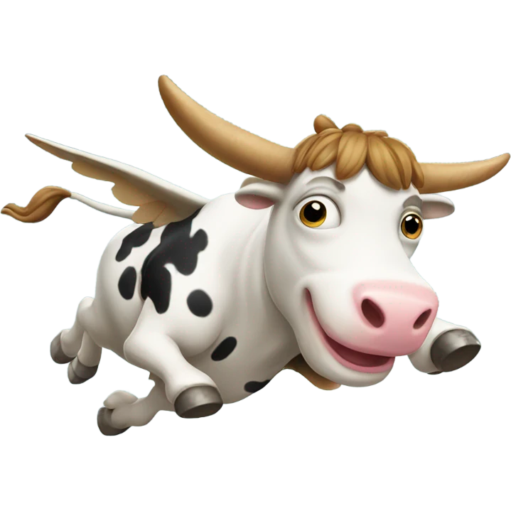 Flying cow emoji