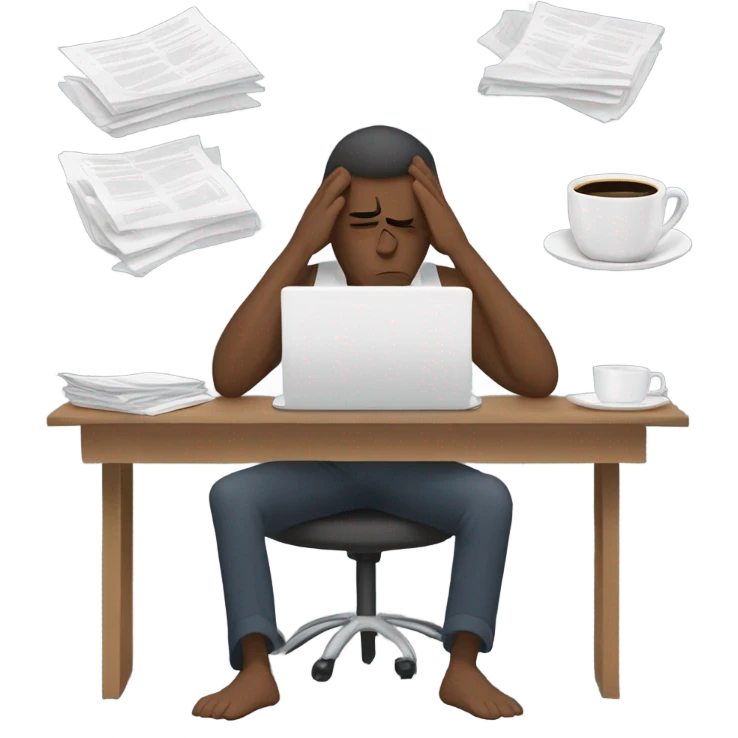 Frustrated about a computer  emoji