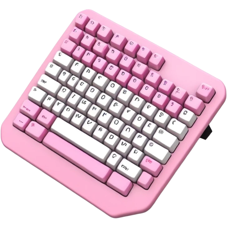 Custom mechanical keyboard girly pink emoji emoji