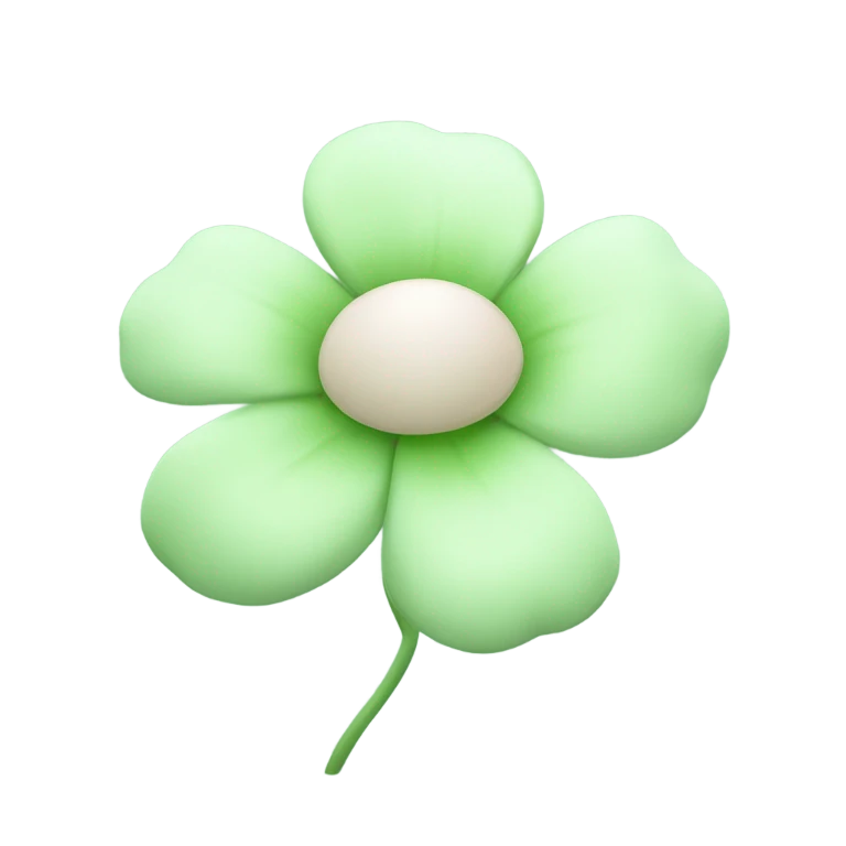 Pastel green flower emoji