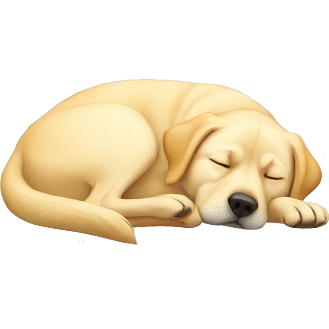Yellow lab sleeping emoji
