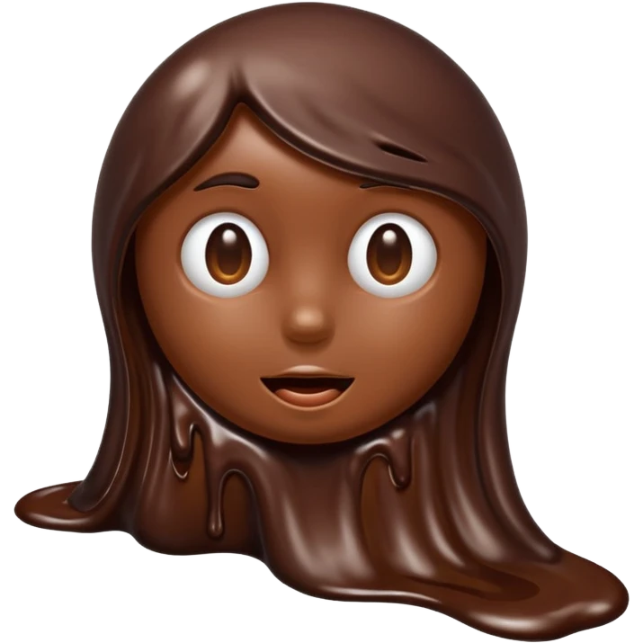  melted chocolate  emoji