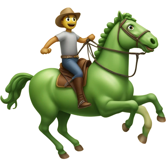 Cucumber riding horse emoji