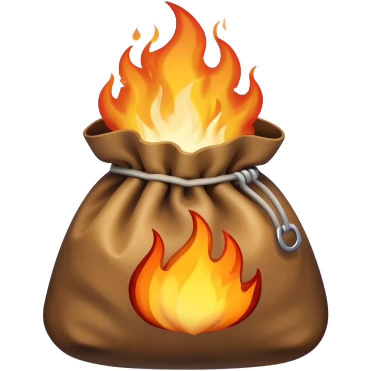 A flaming bag of shit emoji