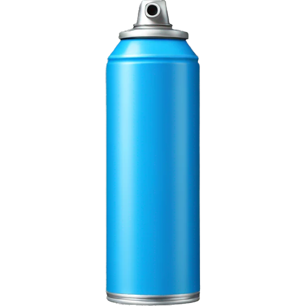 spray can, color blue, regular small spray nozzle emoji