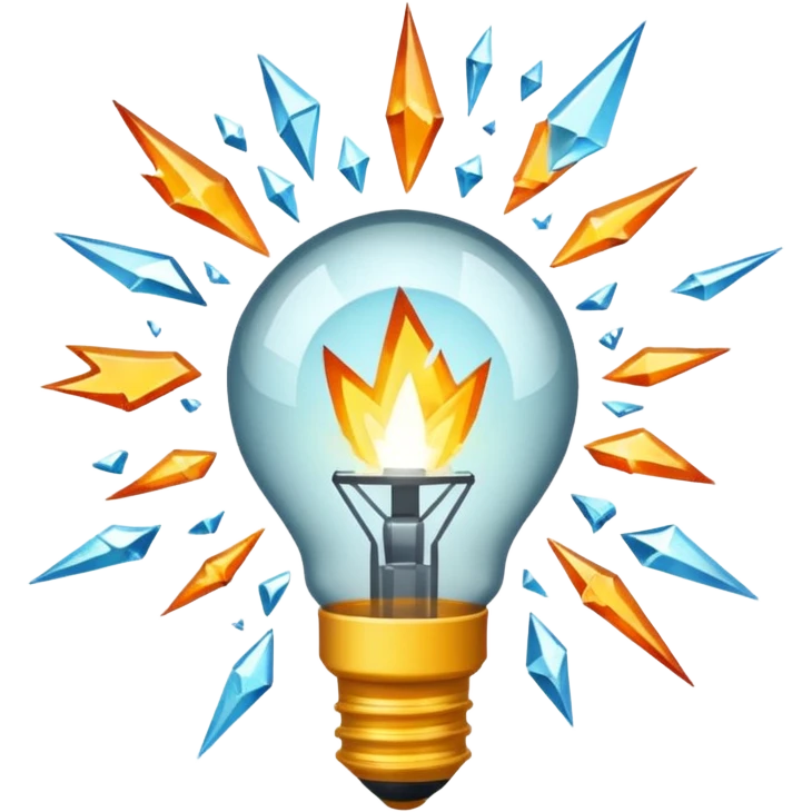 exploding spotlight emoji