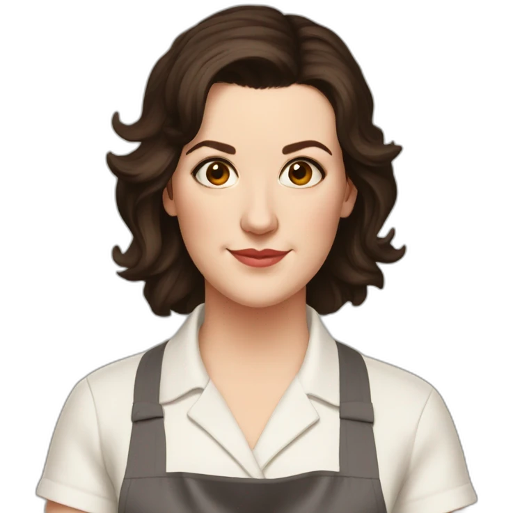 Melanie lynskey apron brown hair emoji