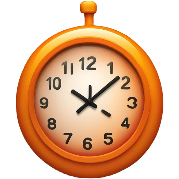 time orange emoji