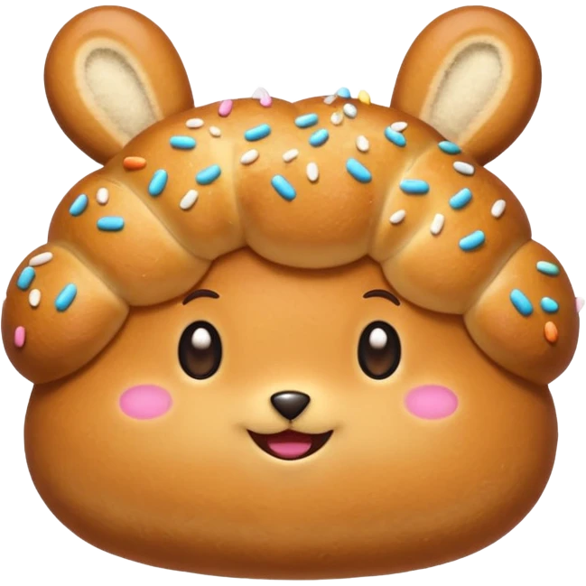 happy star shape bun emoji