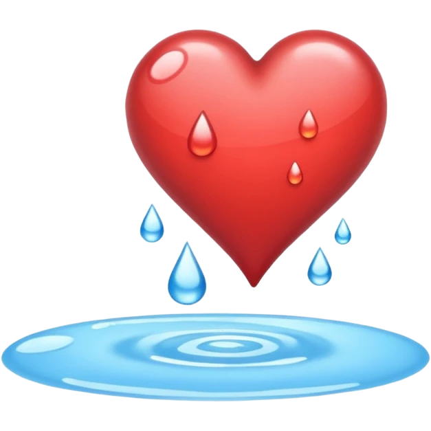 heart shape water drop emoji
