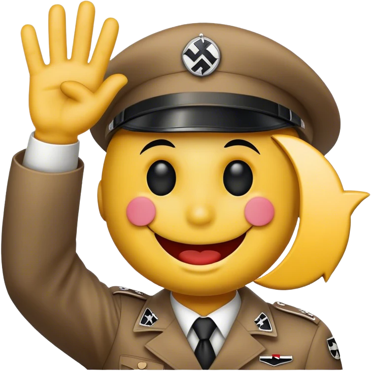 Nazi salute smiley face  emoji