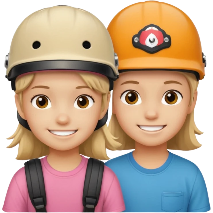 skateboarder girl boy mugshot with helmet emoji