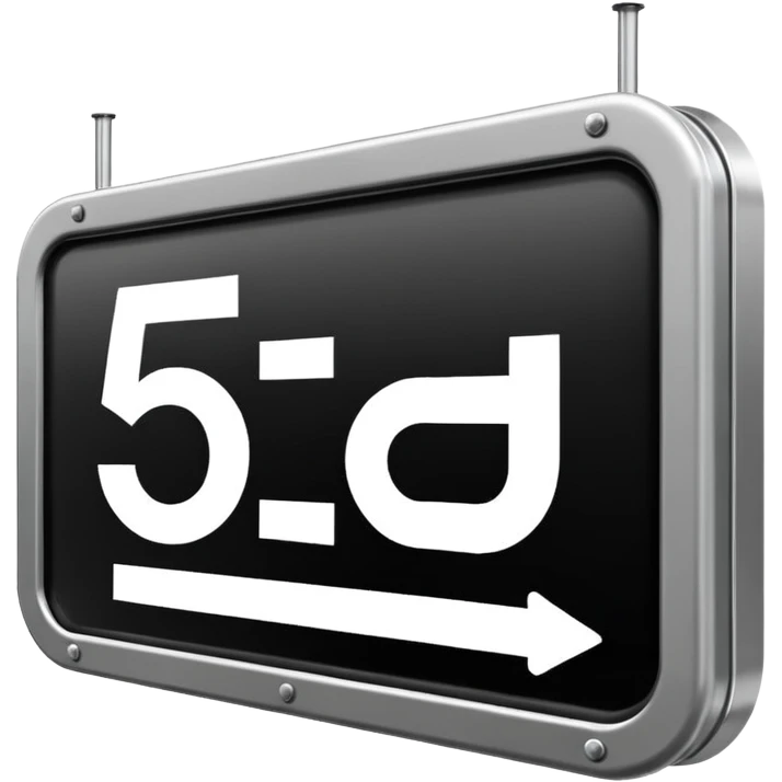 Platform NO.5 board , Subway Sign. emoji