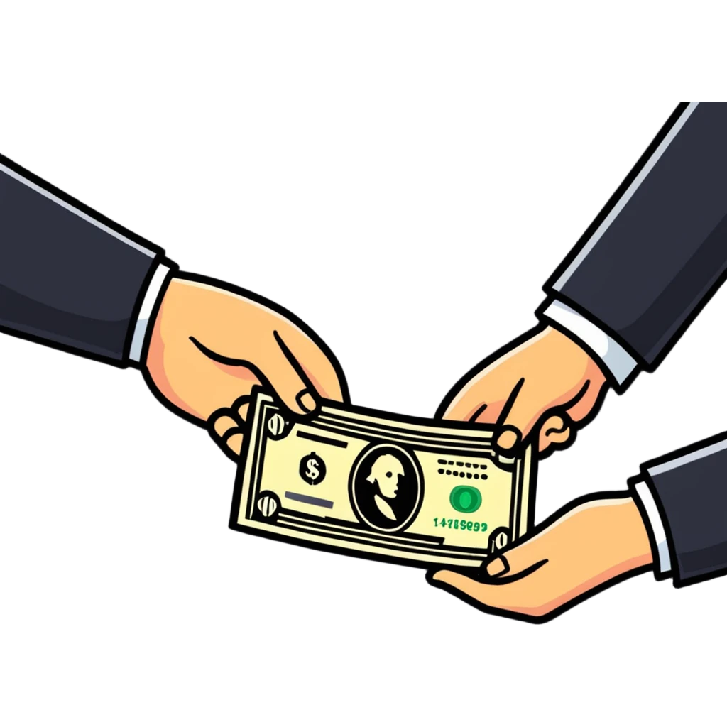 person giving money to another person emoji