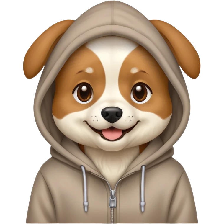 dog wearing a hoodie emoji