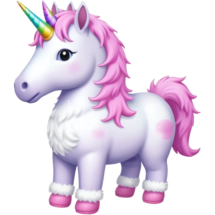 Unicorn with pink crocs emoji