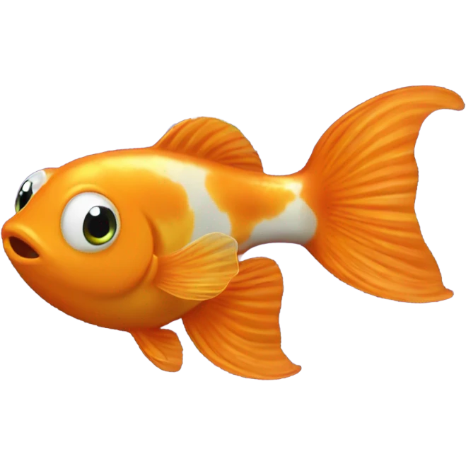 orange guppy with bubbles emoji