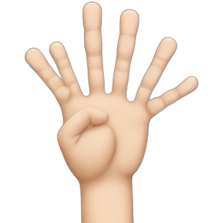 Hand with too many fingers emoji