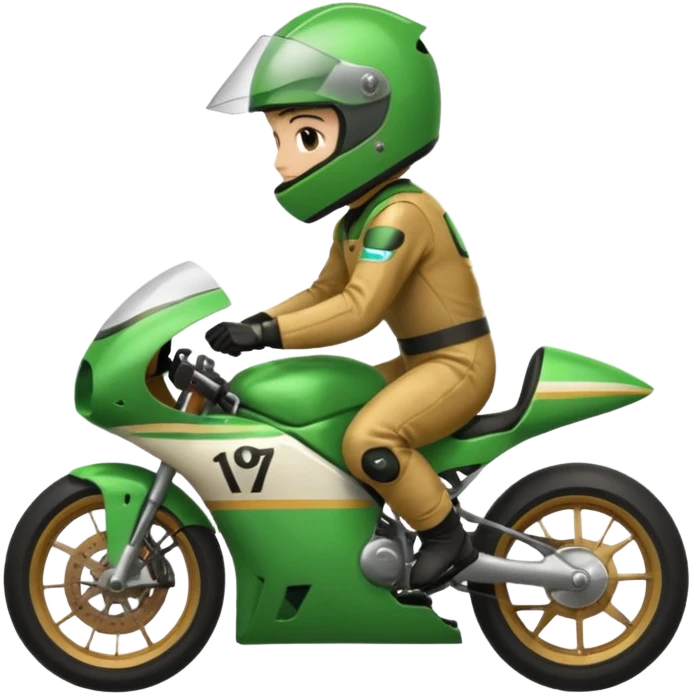 emojis.com green-motorcycle-racer- emoji