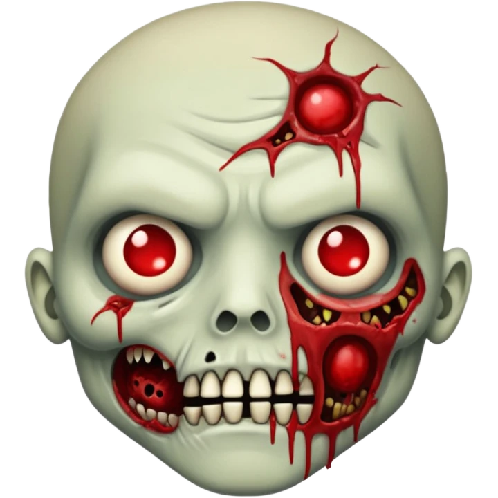 zombie face with a sewn-up mouth emoji