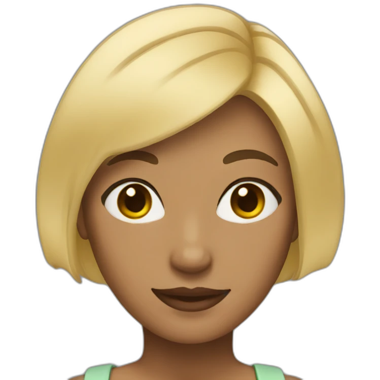 woman with blond short haircut emoji