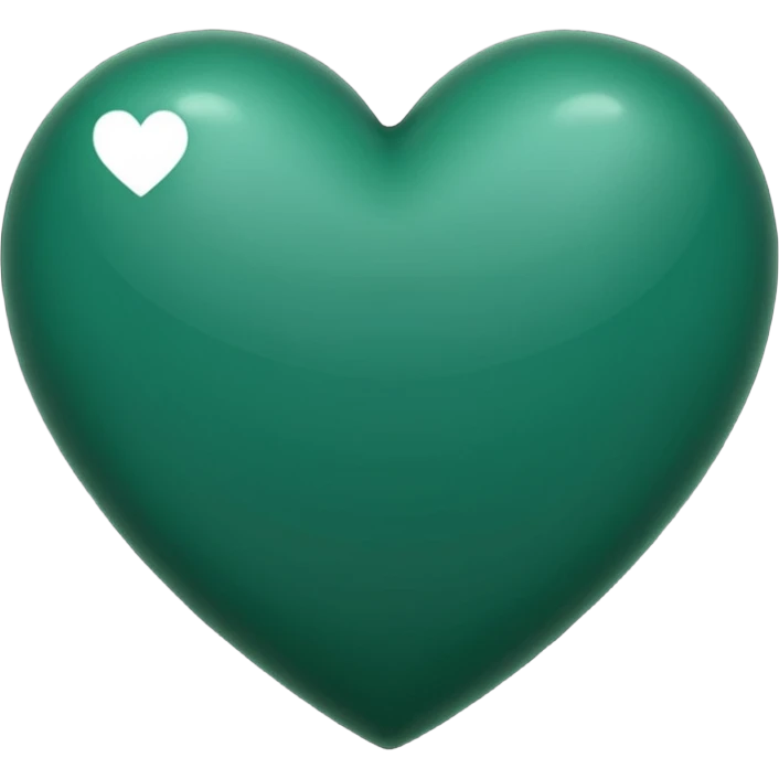 Dark green heart emoji