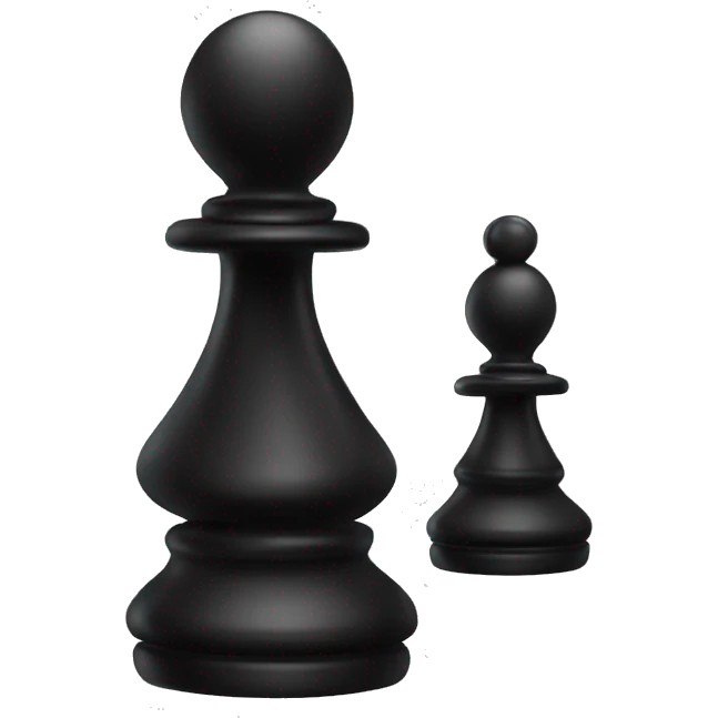  One Black chess pawn, 2 dimensionsal emoji