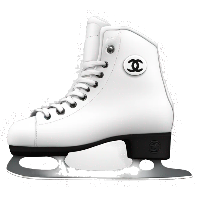 Chanel logo Figure skates white emoji