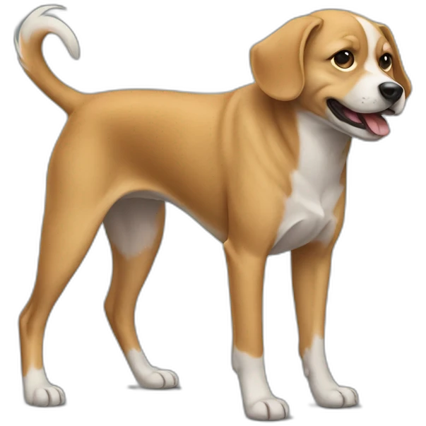 Three legged dog emoji